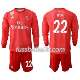 Fußballtrikots Real Madrid Isco 22 Kinder Ausweich Trikotsatz 2018-2019 Langarm